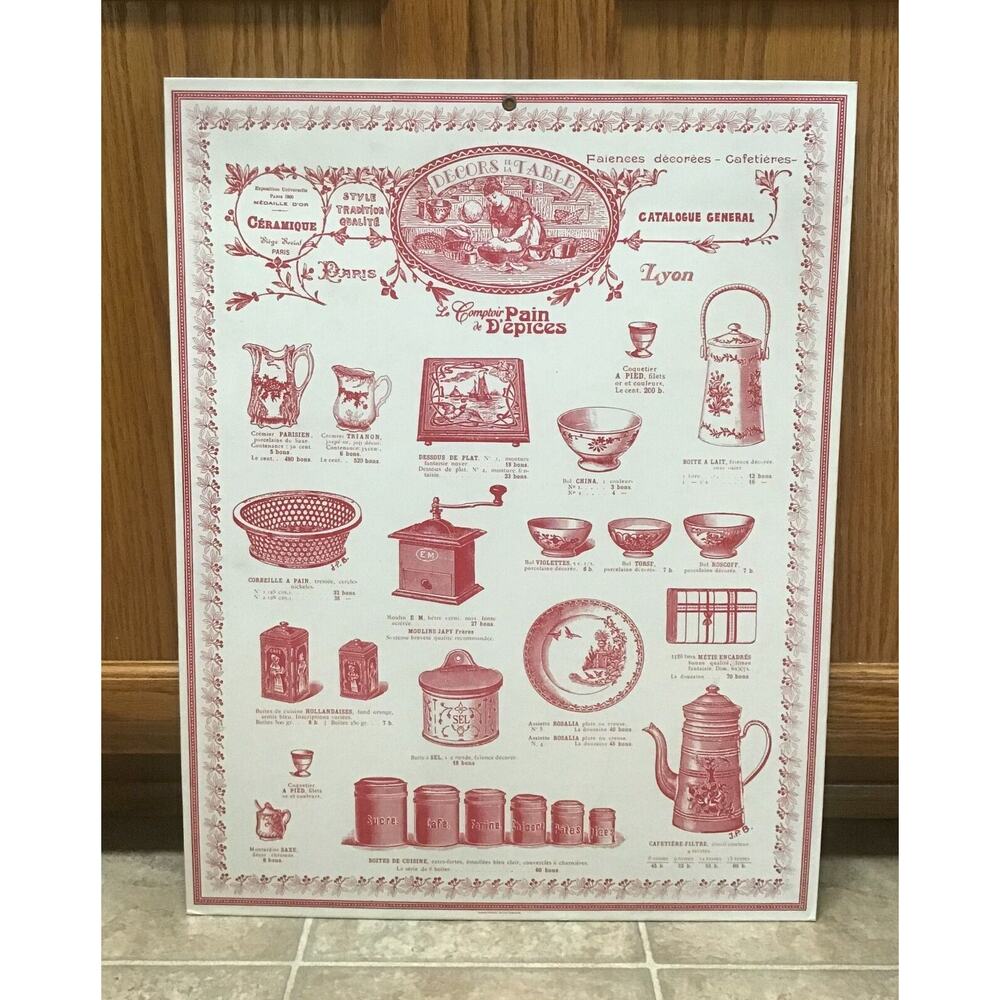 Vintage Le Comptoir Pain de D'epices Paris France French Wall Decor Sign ~697A - Picture 1 of 9